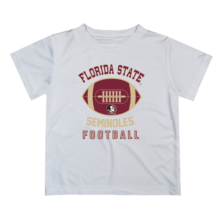Florida State Seminoles Vive La Fete Football V2 White Short Sleeve Tee Shirt