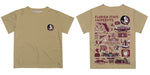 Florida State Seminoles Hand Sketched Vive La Fete Impressions Artwork Boys Gold Short Sleeve Tee Shirt - Vive La Fête - Online Apparel Store