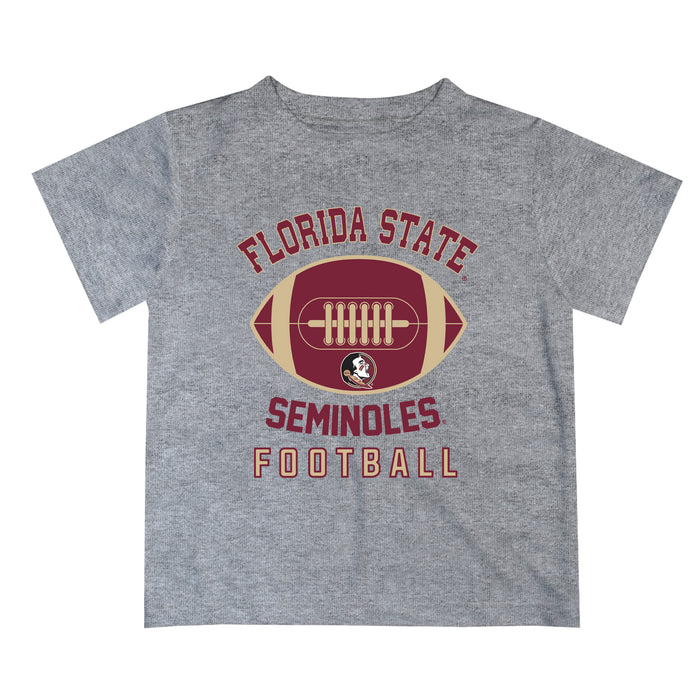 Florida State Seminoles Vive La Fete Football V2 Gray Short Sleeve Tee Shirt