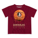 Florida State Seminoles Original Dripping Basketball Maroon T-Shirt by Vive La Fete