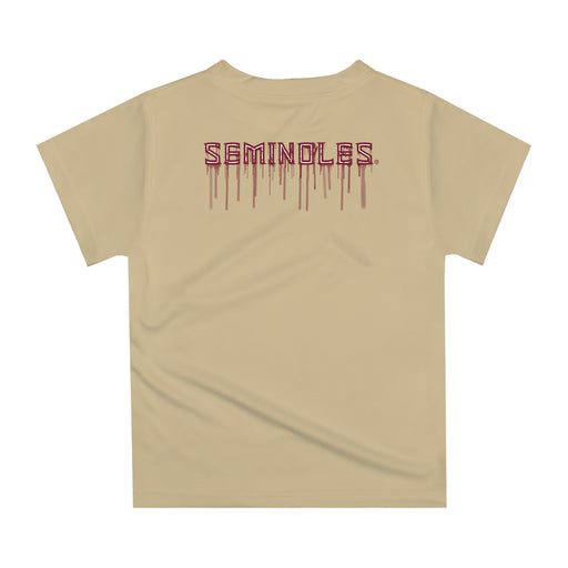 Florida State Seminoles Original Dripping Basketball Gold T-Shirt by Vive La Fete - Vive La Fête - Online Apparel Store