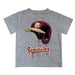 Florida State Seminoles Original Dripping Baseball Helmet Heather Gray T-Shirt by Vive La Fete