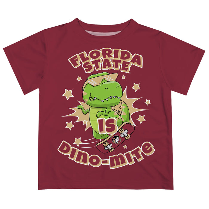 Florida State Seminoles Vive La Fete Dino-Mite Boys Game Day Garnet Short Sleeve Tee