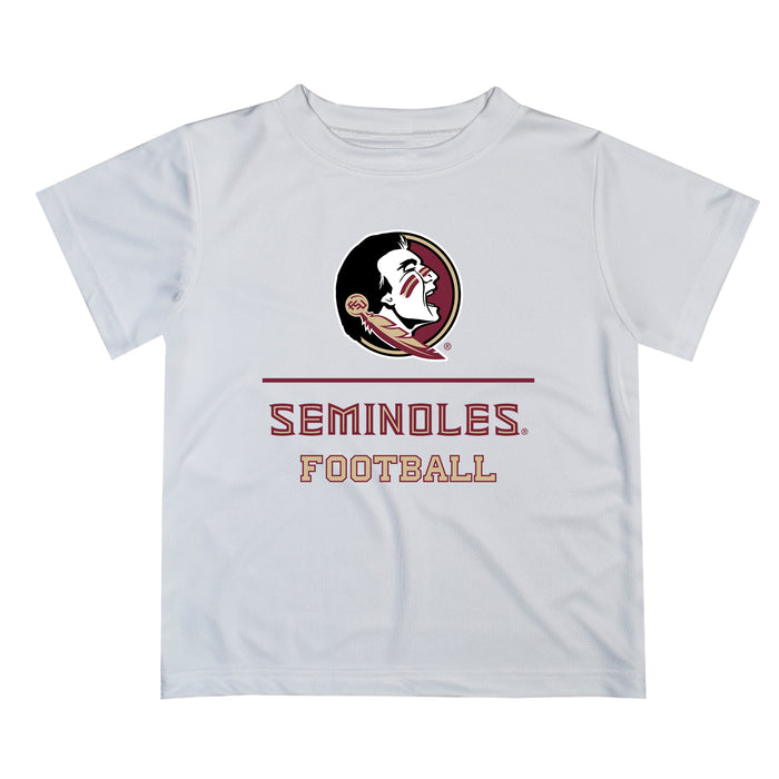 Florida State Seminoles Vive La Fete Football V1 White Short Sleeve Tee Shirt