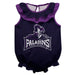 Furman Paladins Purple Sleeveless Ruffle Onesie Logo Bodysuit by Vive La Fete