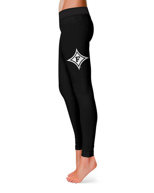 Furman Paladins Vive La Fete Game Day Collegiate Large Logo on Thigh Women Black Yoga Leggings 2.5 Waist Tights" - Vive La Fête - Online Apparel Store