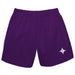 Furman Purple Embroidered  Pull On Short - Vive La Fête - Online Apparel Store