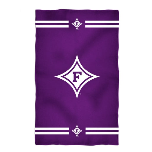 Furman Paladins Vive La Fete Game Day Absorvent Premium Purple Beach Bath Towel 51 x 32" Logo and Stripes" - Vive La Fête - Online Apparel Store