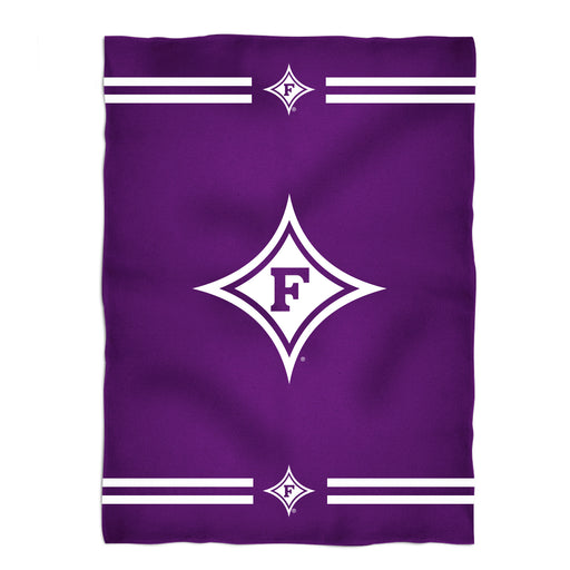 Furman Paladins Stripes Purple Fleece Blanket - Vive La Fête - Online Apparel Store