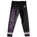 Furman Paladins Verbiage And Logo Black Stripes Leggings - Vive La Fête - Online Apparel Store