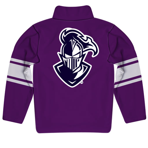 Furman Paladins Stripes Purple Long Sleeve Quarter Zip Sweatshirt - Vive La Fête - Online Apparel Store