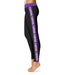 Furman Paladins Purple Stripe Black Leggings - Vive La Fête - Online Apparel Store