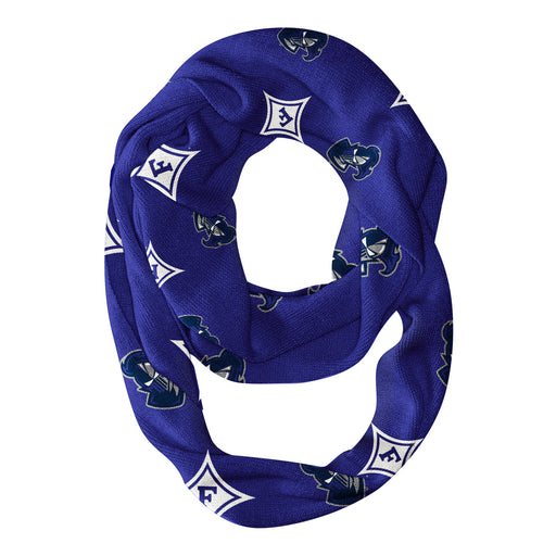 Furman Paladins Vive La Fete Repeat Logo Game Day Collegiate Women Light Weight Ultra Soft Infinity Scarf