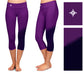 Furman Paladins Vive La Fete Game Day Collegiate Leg Color Block Girls Purple Capri Leggings - Vive La Fête - Online Apparel Store