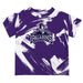 Furman Paladins Vive La Fete Boys Game Day Purple Short Sleeve Tee Paint Brush