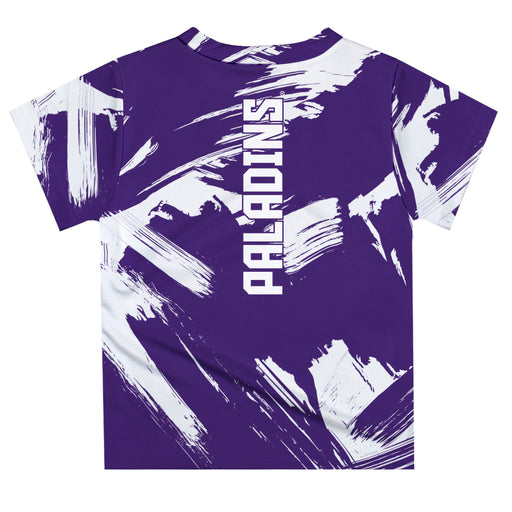 Furman Paladins Vive La Fete Boys Game Day Purple Short Sleeve Tee Paint Brush - Vive La Fête - Online Apparel Store