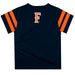 Cal State Fullerton Titans CSUF Vive La Fete Boys GameDay Navy Short Sleeve Tee with Stripes on Sleeves - Vive La Fête - Online Apparel Store