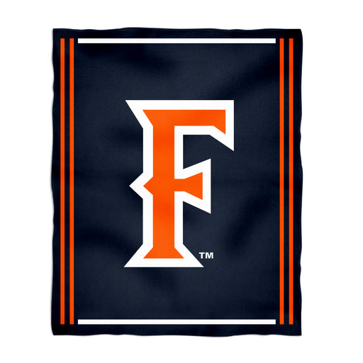 Cal State Fullerton Titans CSUF Vive La Fete Kids Game Day Navy Plush Soft Minky Blanket 36 x 48 Mascot