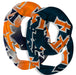 Cal State Fullerton Titans Vive La Fete All Over Logo Collegiate Women Set of 2 Light Weight Ultra Soft Infinity Scarfs