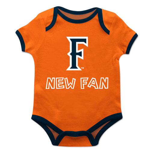 Cal State Fullerton Titans Vive La Fete Infant Orange Short Sleeve Onesie New Fan Logo and Mascot Bodysuit