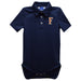 Cal State Fullerton Titans CSUF Embroidered Navy Solid Knit Polo Onesie