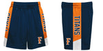 Cal State Fullerton Titans Vive La Fete Game Day Blue Stripes Boys Solid Orange Athletic Mesh Short - Vive La Fête - Online Apparel Store