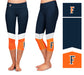Cal State Fullerton Titans Vive La Fete Game Day Collegiate Ankle Color Block Girls Blue Orange Capri Leggings - Vive La Fête - Online Apparel Store