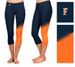 Cal State Fullerton Titans Vive La Fete Game Day Collegiate Leg Color Block Girls Blue Orange Capri Leggings - Vive La Fête - Online Apparel Store