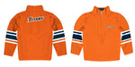 Cal State Fullerton Titans CSUF Vive La Fete Game Day Orange Quarter Zip Pullover Stripes on Sleeves - Vive La Fête - Online Apparel Store