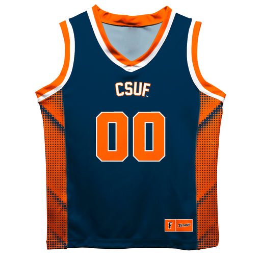 Cal State Fullerton Titans CSUF Vive La Fete Game Day Navy Boys Fashion Basketball Top