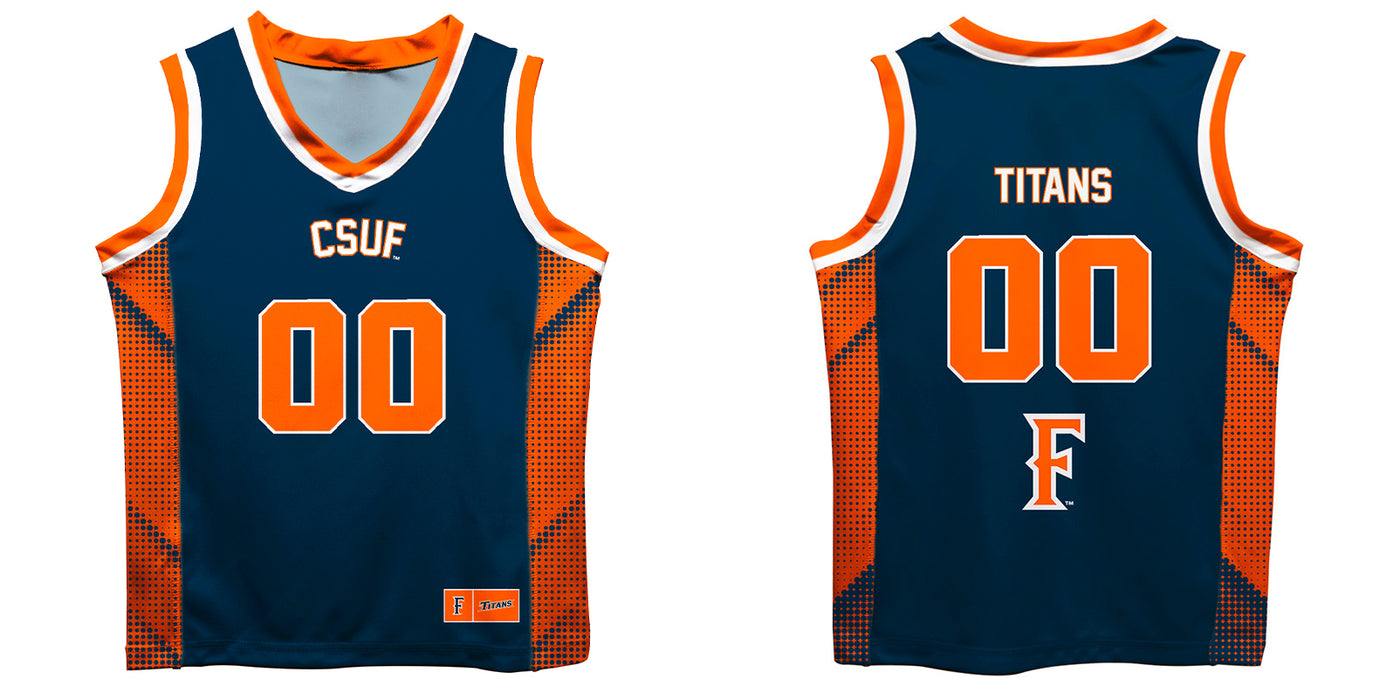 Cal State Fullerton Titans CSUF Vive La Fete Game Day Navy Boys Fashion Basketball Top - Vive La Fête - Online Apparel Store