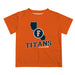 Cal State Fullerton Titans CSUF Vive La Fete State Map Orange Short Sleeve Tee Shirt