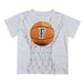 Cal State Fullerton Titans CSUF Original Dripping Basketball White T-Shirt by Vive La Fete