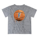 Cal State Fullerton Titans CSUF Original Dripping Basketball Heather Gray T-Shirt by Vive La Fete