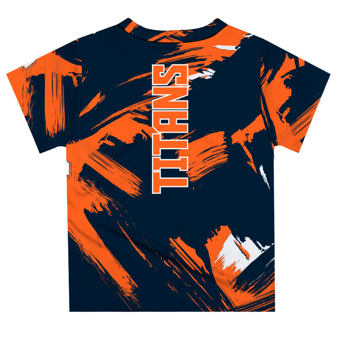 Cal State Fullerton Titans CSUF Vive La Fete Boys Game Day Navy Short Sleeve Tee Paint Brush - Vive La Fête - Online Apparel Store