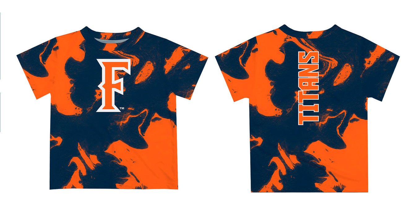 Cal State Fullerton Titans CSUF Vive La Fete Marble Boys Game Day Navy Short Sleeve Tee - Vive La Fête - Online Apparel Store