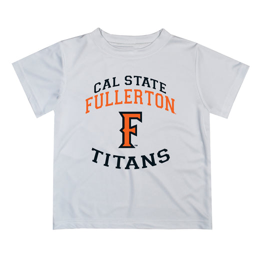 Cal State Fullerton Titans CSUF Vive La Fete Boys Game Day V1 White Short Sleeve Tee Shirt