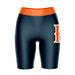Cal State Fullerton Titans Vive La Fete Game Day Logo on Thigh and Waistband Navy and Orange Women Bike Short 9 Inseam