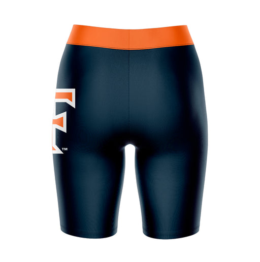Cal State Fullerton Titans Vive La Fete Game Day Logo on Thigh and Waistband Navy and Orange Women Bike Short 9 Inseam - Vive La Fête - Online Apparel Store