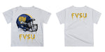Fort Valley State Wildcats FVSU Original Dripping Football Helmet White T-Shirt by Vive La Fete - Vive La Fête - Online Apparel Store