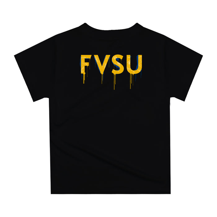 Fort Valley State Wildcats FVSU Original Dripping Football Helmet Black T-Shirt by Vive La Fete - Vive La Fête - Online Apparel Store