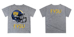 Fort Valley State Wildcats FVSU Original Dripping Football Helmet Heather Gray T-Shirt by Vive La Fete - Vive La Fête - Online Apparel Store