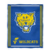 Fort Valley State Wildcats FVSU Vive La Fete Kids Game Day Blue Plush Soft Minky Blanket 36 x 48 Mascot