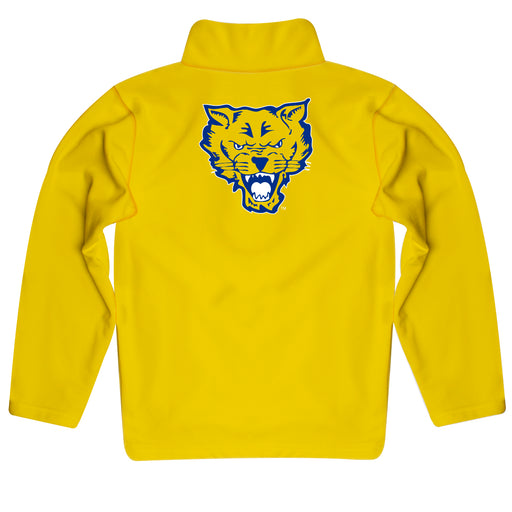 Fort Valley State Wildcats FVSU Vive La Fete Game Day Solid Gold Quarter Zip Pullover Sleeves - Vive La Fête - Online Apparel Store