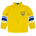 Fort Valley State Wildcats FVSU Vive La Fete Game Day Gold Quarter Zip Pullover Stripes on Sleeves