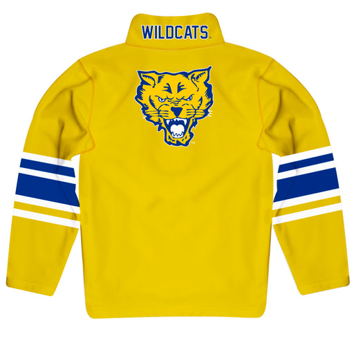 Fort Valley State Wildcats FVSU Vive La Fete Game Day Gold Quarter Zip Pullover Stripes on Sleeves - Vive La Fête - Online Apparel Store