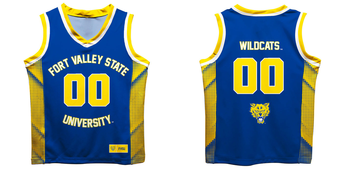 Fort Valley State Wildcats FVSU Vive La Fete Game Day Blue Boys Fashion Basketball Top - Vive La Fête - Online Apparel Store