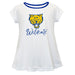 Fort Valley State Wildcats FVSU Vive La Fete Girls Game Day Short Sleeve White Top with School Logo and Name