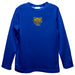Fort Valley State Wildcats FVSU Embroidered Royal Long Sleeve Boys Tee Shirt