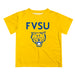 Fort Valley State Wildcats FVSU Vive La Fete Boys Game Day V2 Gold Short Sleeve Tee Shirt